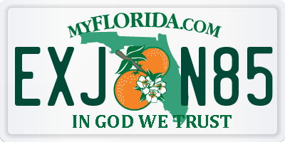 FL license plate EXJN85