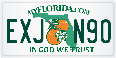 FL license plate EXJN90