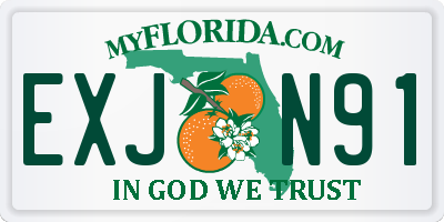 FL license plate EXJN91