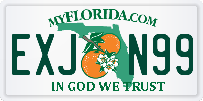 FL license plate EXJN99