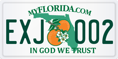 FL license plate EXJO02