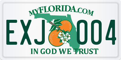 FL license plate EXJO04