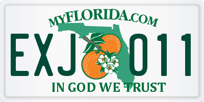 FL license plate EXJO11