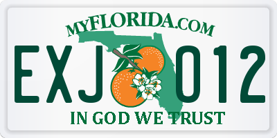 FL license plate EXJO12
