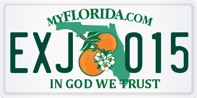 FL license plate EXJO15