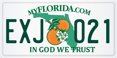 FL license plate EXJO21