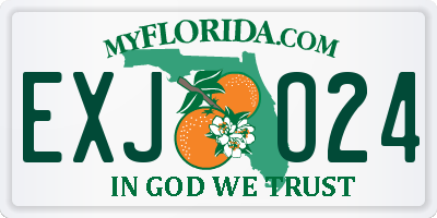 FL license plate EXJO24