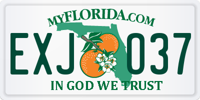 FL license plate EXJO37