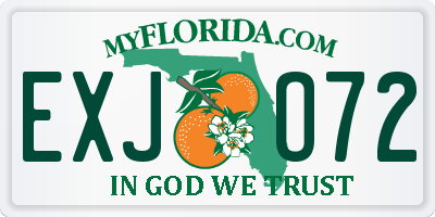 FL license plate EXJO72