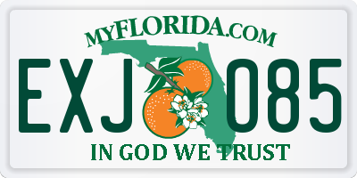 FL license plate EXJO85