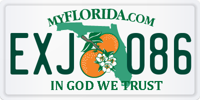 FL license plate EXJO86