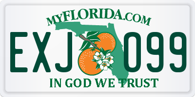 FL license plate EXJO99