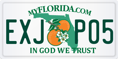 FL license plate EXJP05