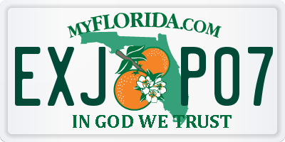 FL license plate EXJP07