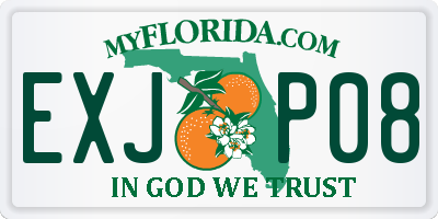 FL license plate EXJP08