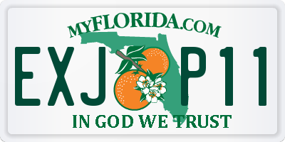 FL license plate EXJP11
