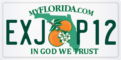 FL license plate EXJP12