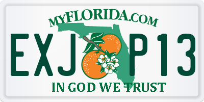FL license plate EXJP13