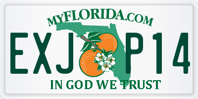 FL license plate EXJP14