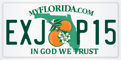 FL license plate EXJP15