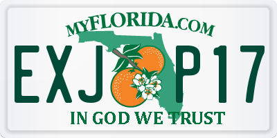 FL license plate EXJP17