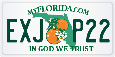 FL license plate EXJP22