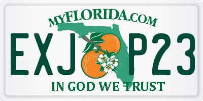 FL license plate EXJP23