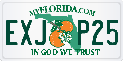 FL license plate EXJP25