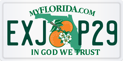 FL license plate EXJP29