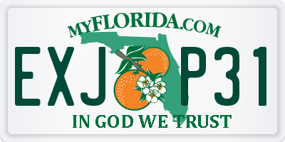 FL license plate EXJP31