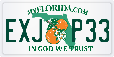 FL license plate EXJP33