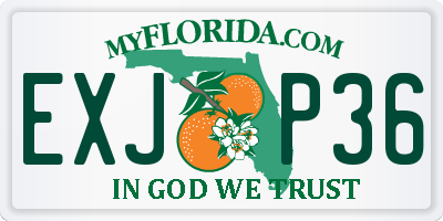 FL license plate EXJP36