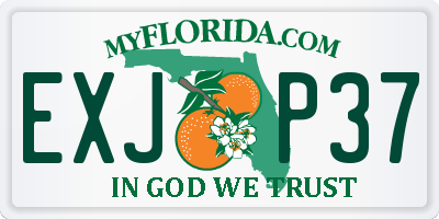 FL license plate EXJP37