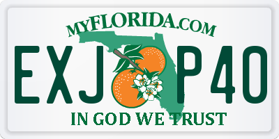 FL license plate EXJP40