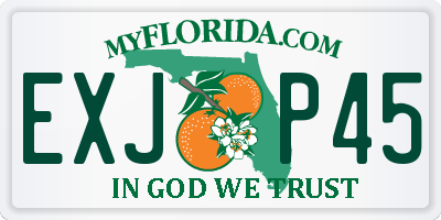 FL license plate EXJP45