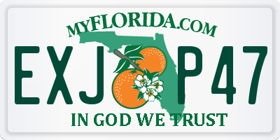 FL license plate EXJP47