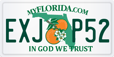 FL license plate EXJP52