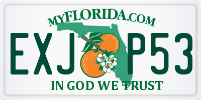 FL license plate EXJP53