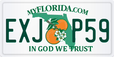FL license plate EXJP59