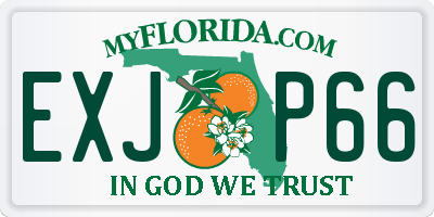 FL license plate EXJP66