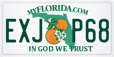 FL license plate EXJP68