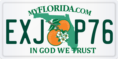 FL license plate EXJP76