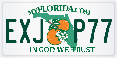 FL license plate EXJP77