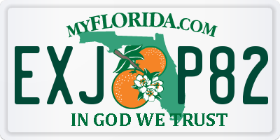 FL license plate EXJP82