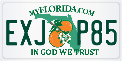 FL license plate EXJP85
