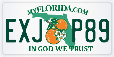 FL license plate EXJP89