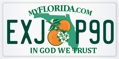 FL license plate EXJP90