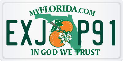 FL license plate EXJP91