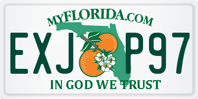 FL license plate EXJP97