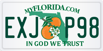 FL license plate EXJP98